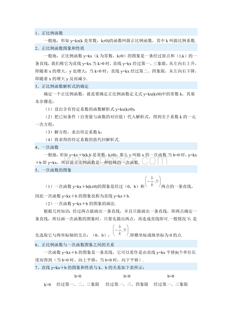 初二数学知识点-一次函数Word文档格式.doc_第1页