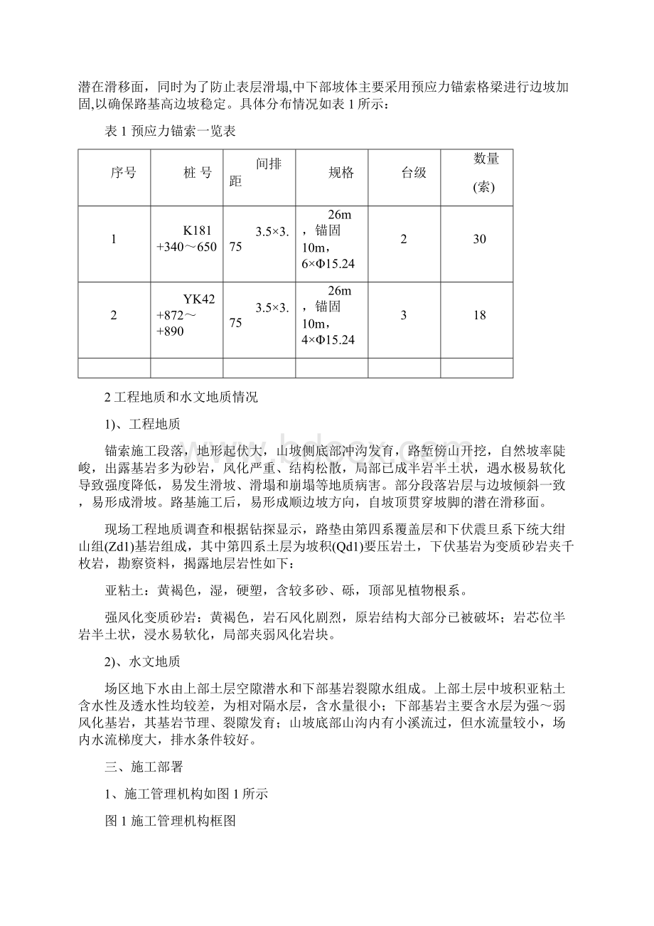 高边坡预应力锚索框架梁施工组织设计.docx_第3页