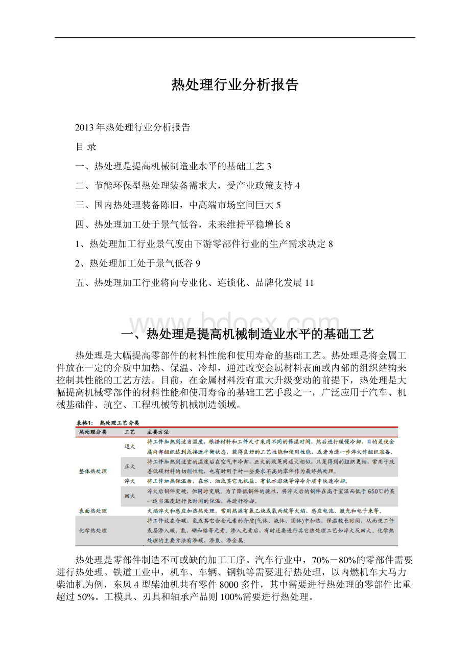 热处理行业分析报告Word文件下载.docx