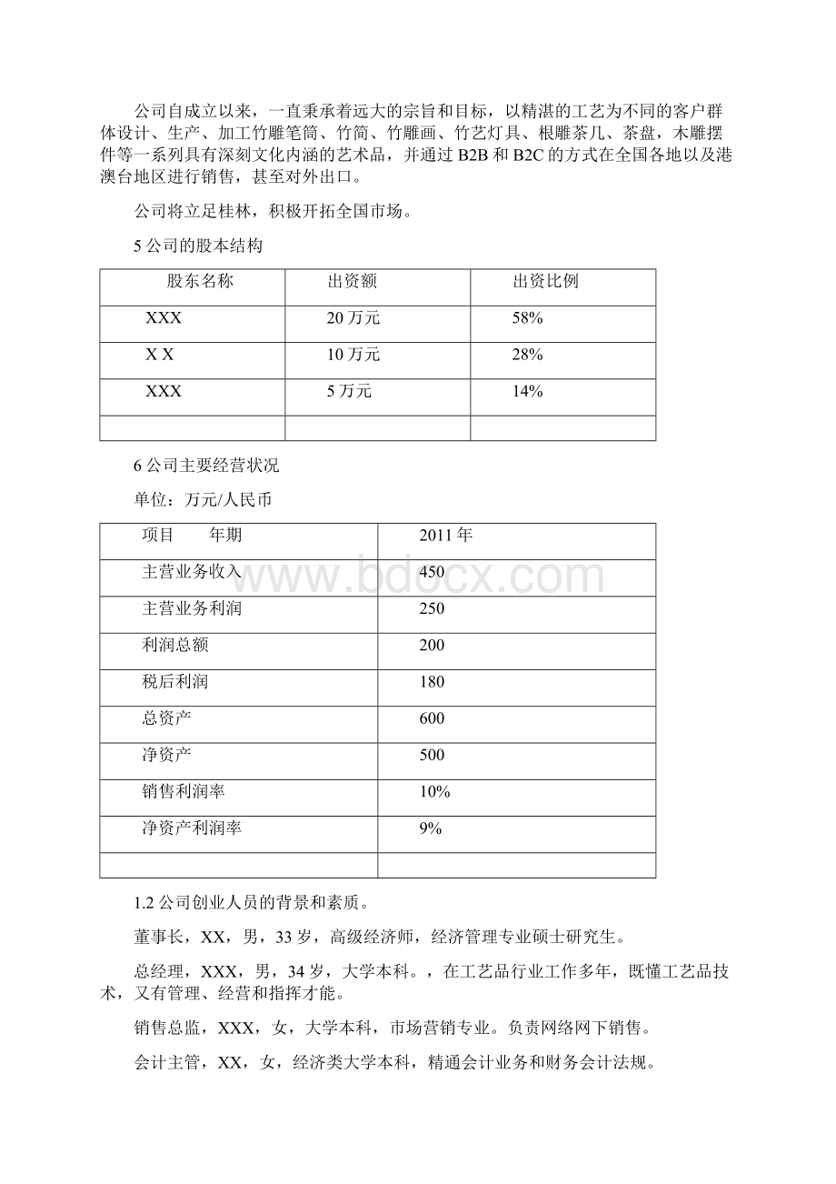 竹雕工艺品电子商务项目商业计划书文档格式.docx_第3页