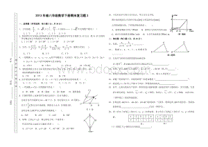 华师版八年级数学下册期末复习题2Word文件下载.doc