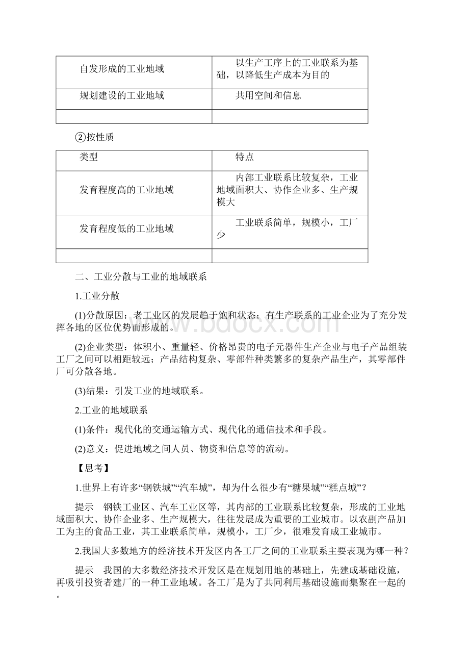 人教版高考地理必修2同步检测试题第4章 第2节 工业地域的形成Word格式文档下载.docx_第2页