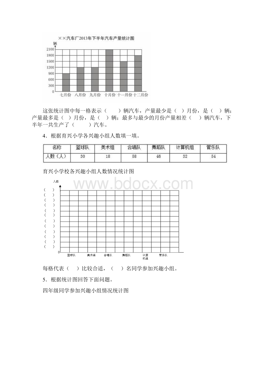 最新人教版学年小学四年级上册数学《条形统计图》习题精选精编试题.docx_第2页