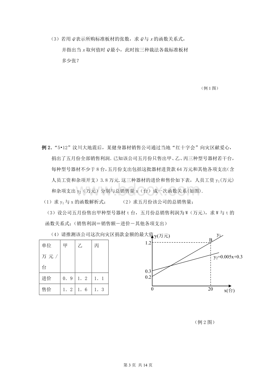 八年级数学暑假培优提高作业数与式10一次函数与不等式Word文档格式.doc_第3页