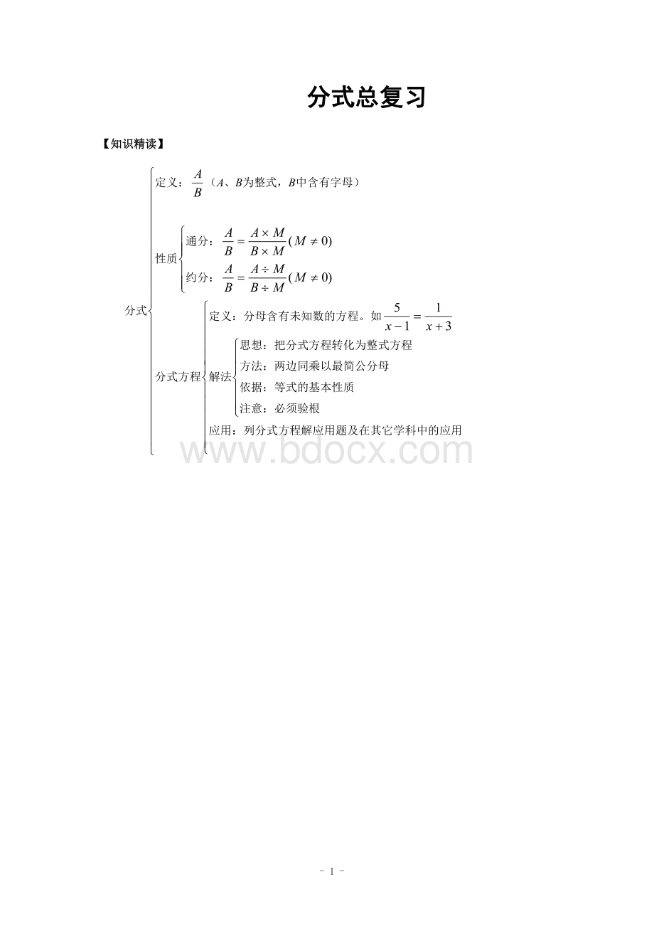 分式部分的经典提高题.doc