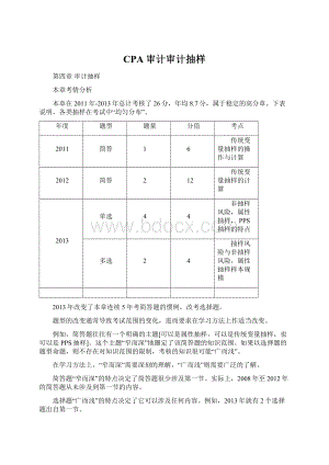 CPA审计审计抽样.docx