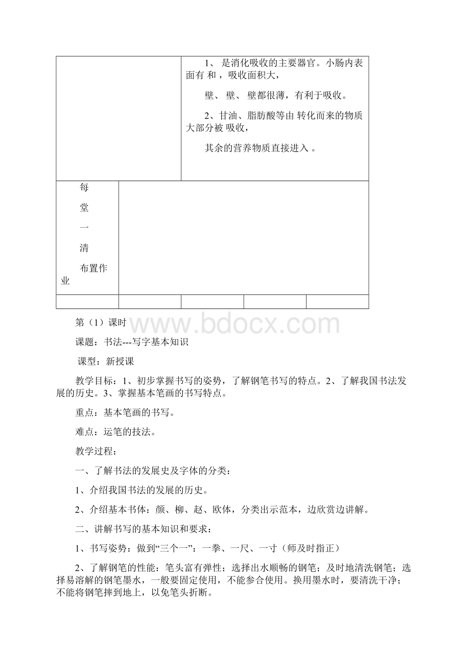 七年级生物下册《第9章 第二节 人体的消化与吸收》复习教学案 新人教版文档格式.docx_第2页