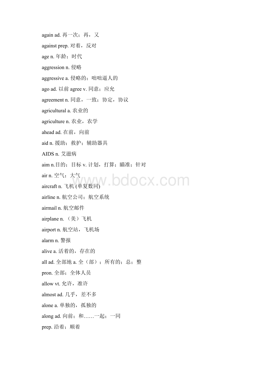 高中英语新课程标准词汇表新课标人教版Word文档下载推荐.docx_第3页