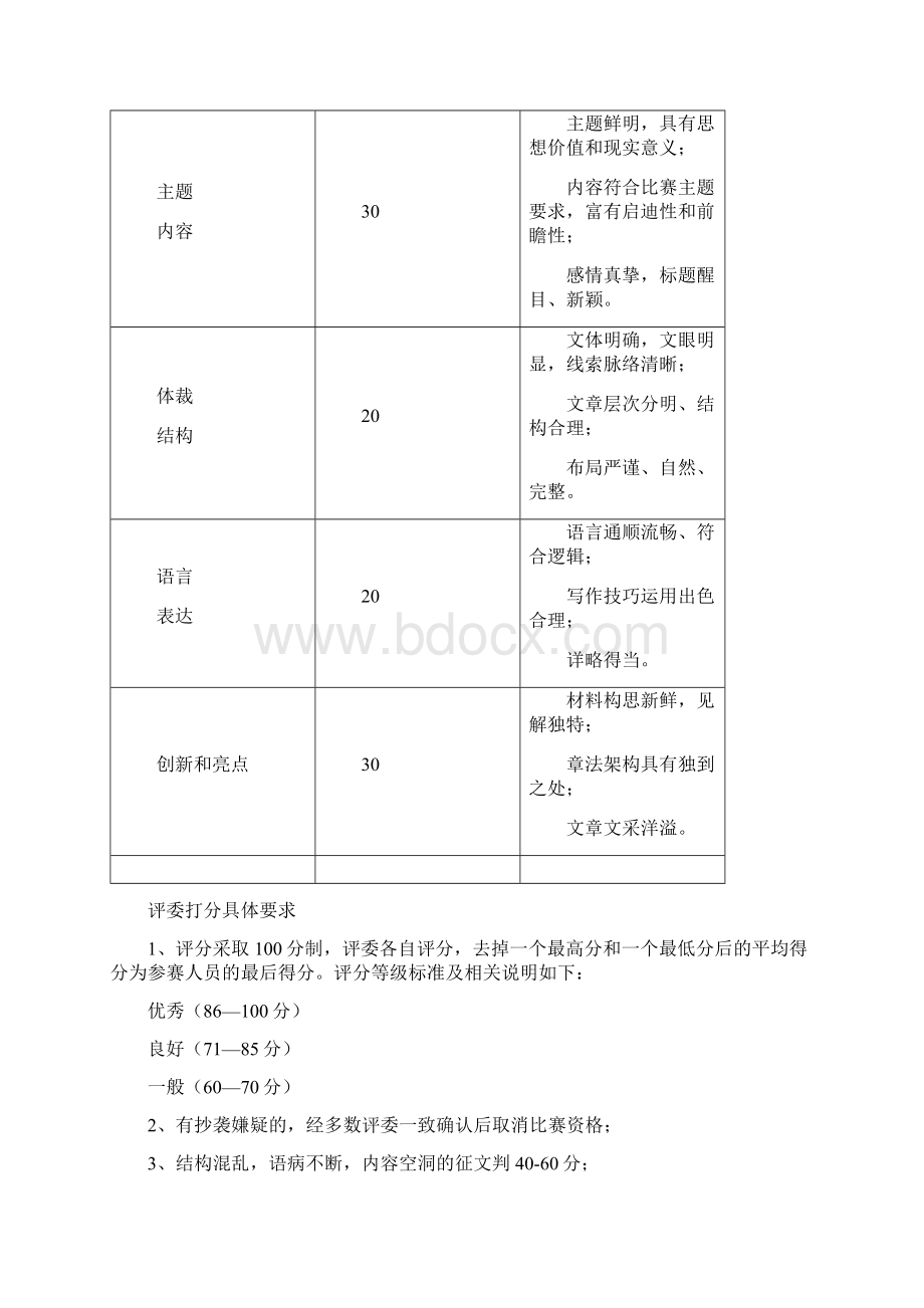 最新广播稿征文活动方案及评分标准资料.docx_第2页