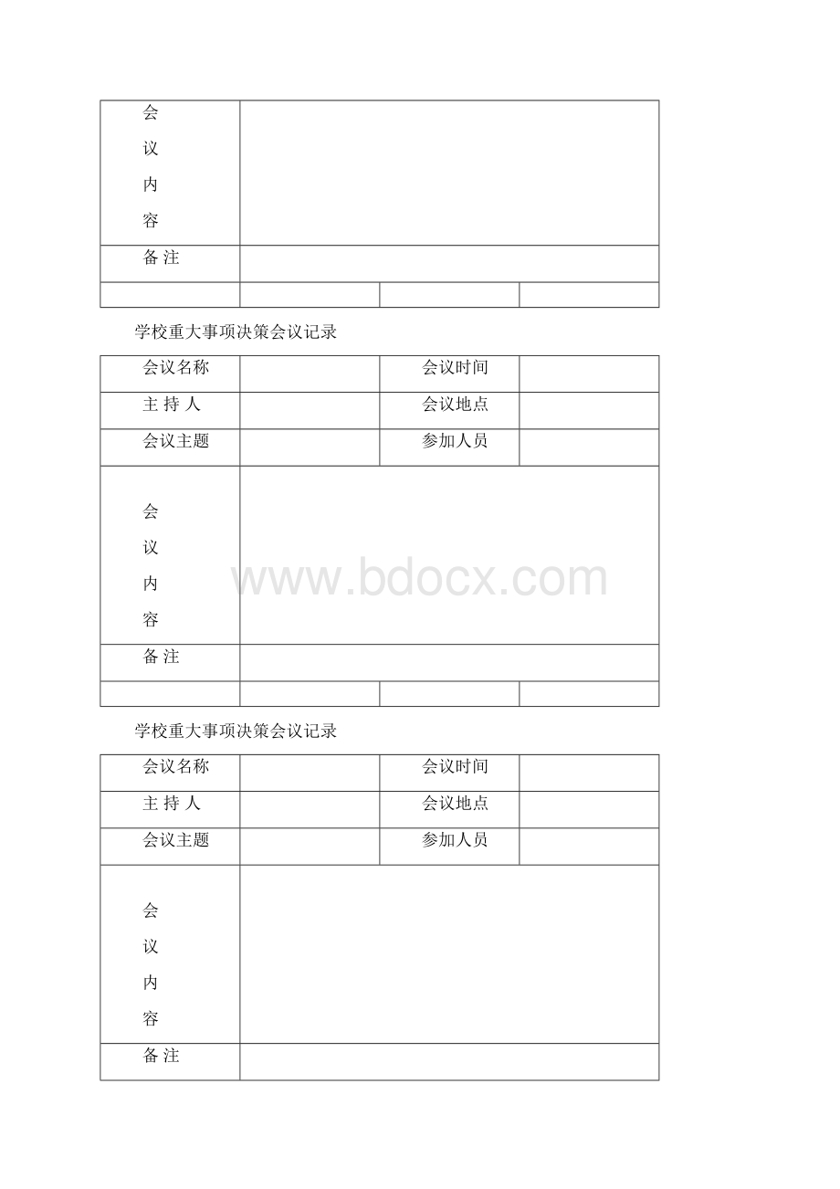 完整word版学校重大事项决策会议记录表.docx_第3页