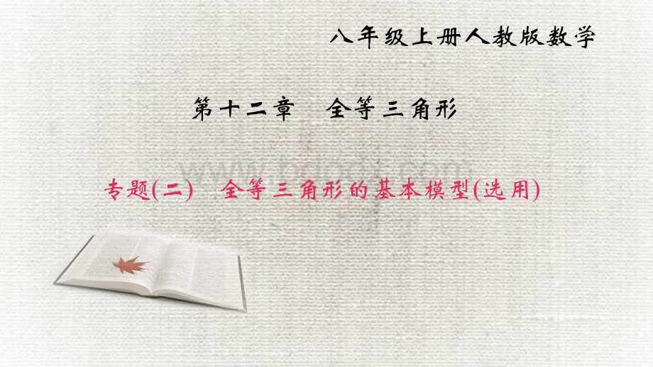 专题(二)-全等三角形的基本模型(选用).ppt_第1页