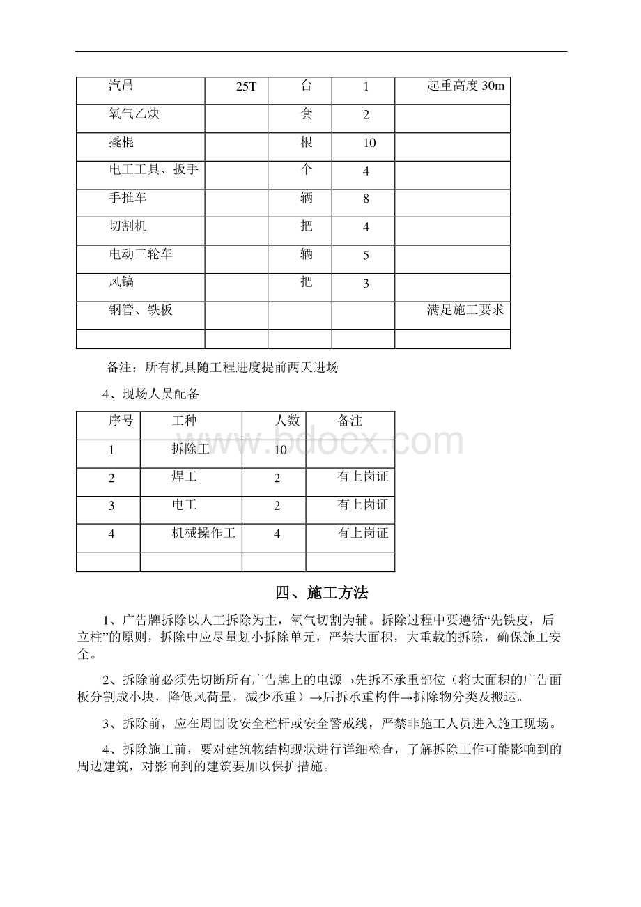 广告牌匾拆除施工方案文档格式.docx_第2页