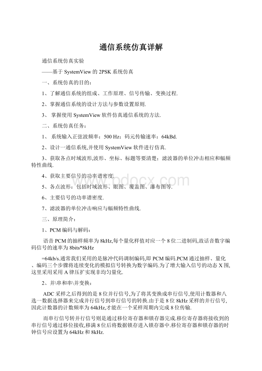 通信系统仿真详解Word文档格式.docx