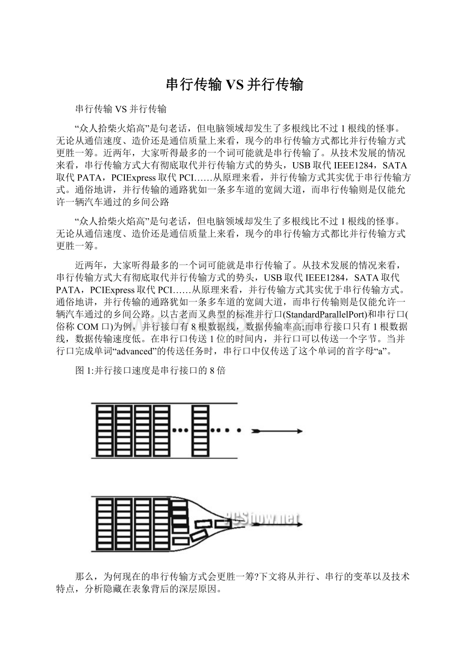 串行传输VS并行传输Word文档下载推荐.docx_第1页