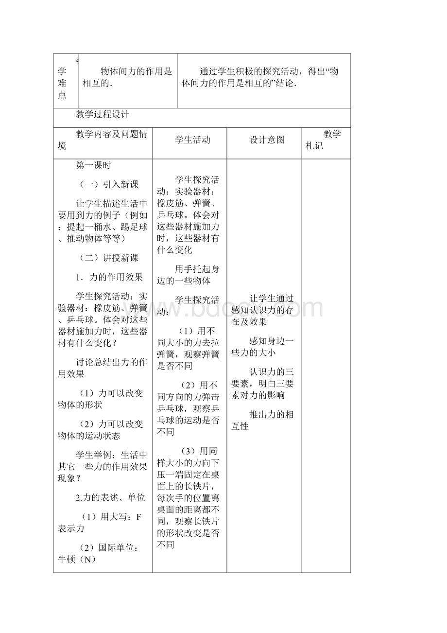 八年级物理下册71力教案新版新人教版.docx_第2页