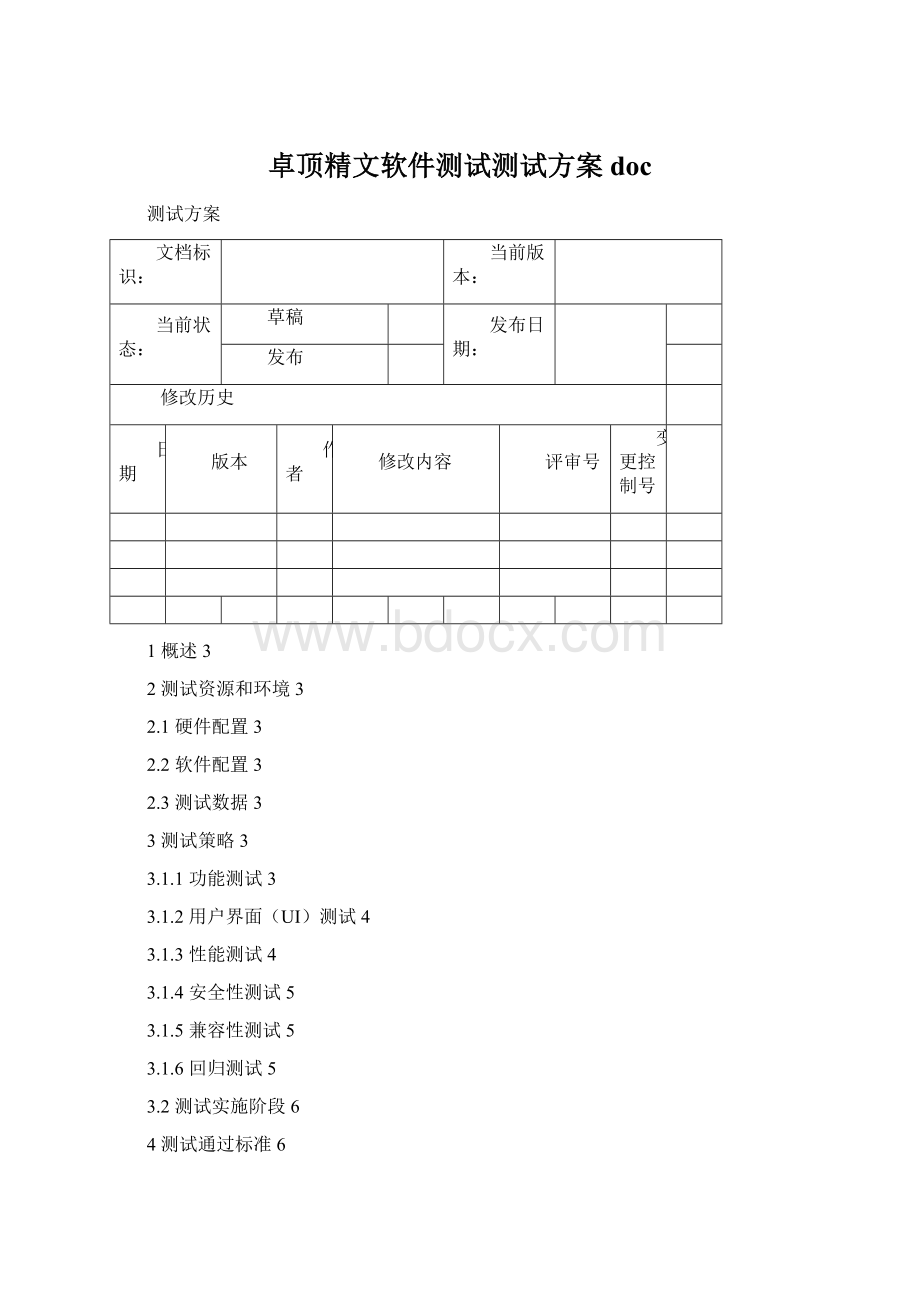 卓顶精文软件测试测试方案doc.docx_第1页