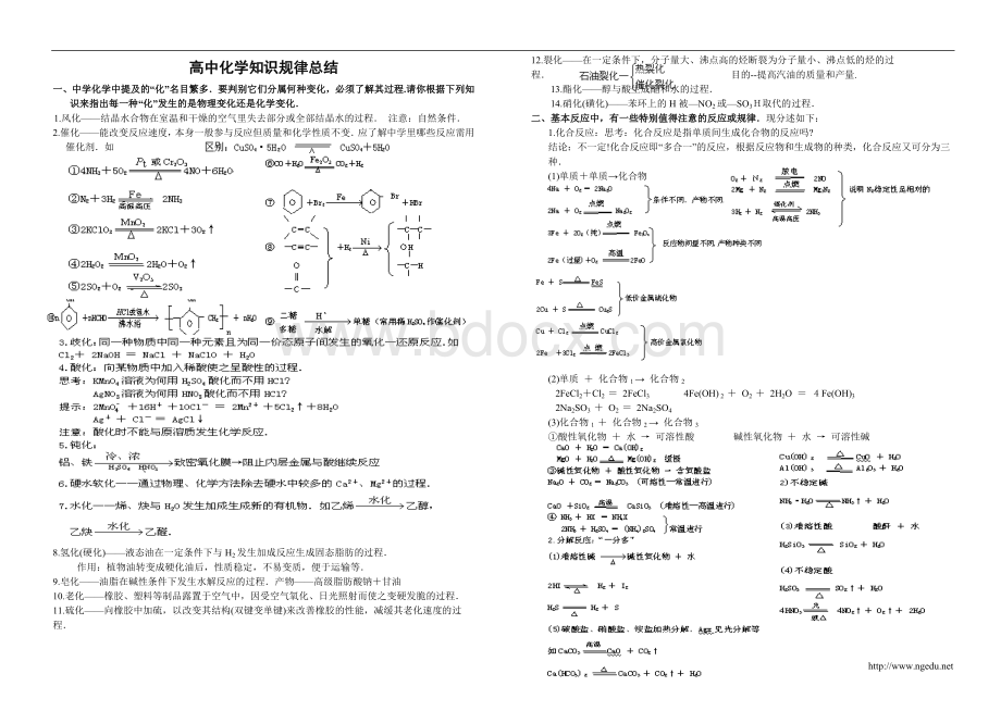 实用高中化学知识规律总结Word格式文档下载.doc_第1页