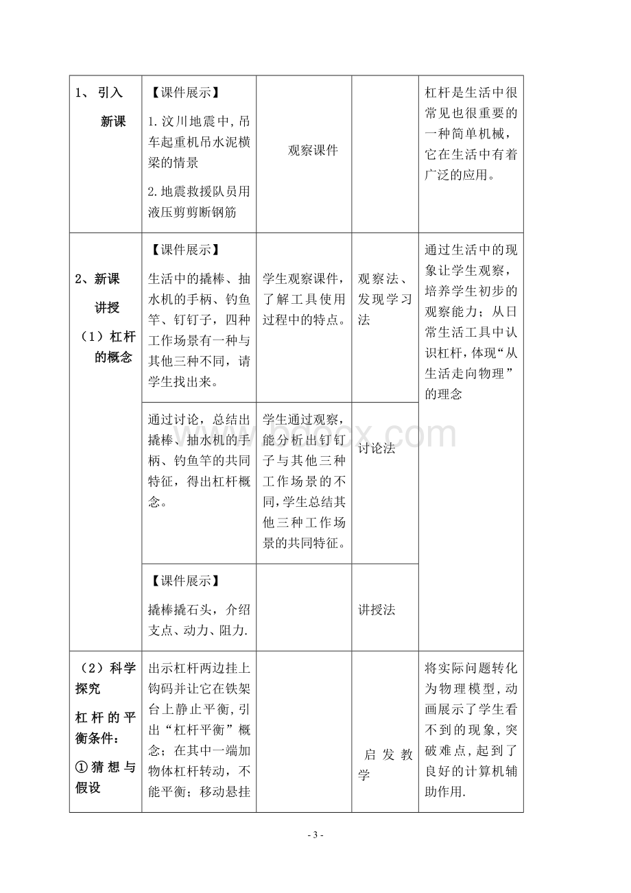 杠杆教学设计文档格式.doc_第3页