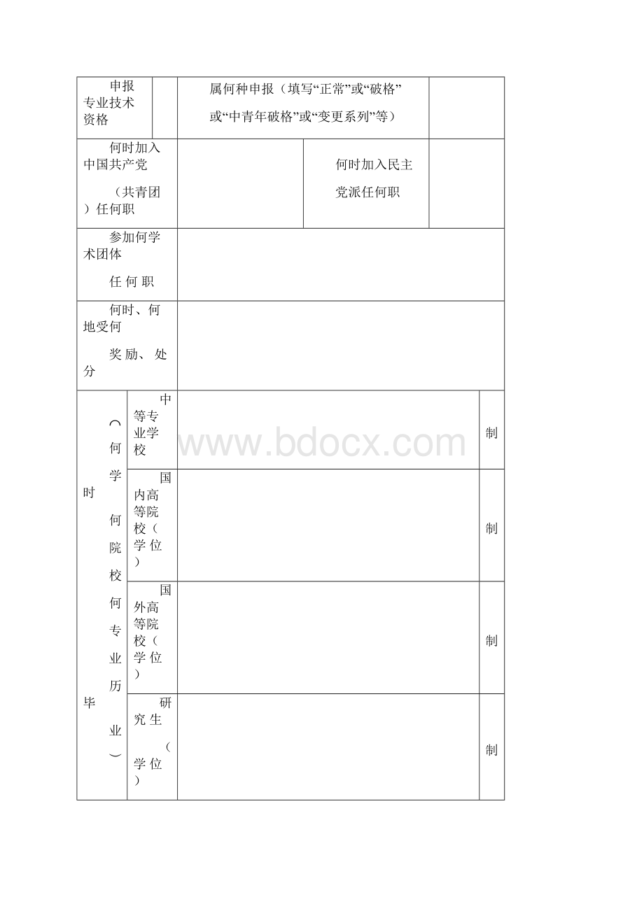 专业技术职务任职资格推荐评审表模板.docx_第3页