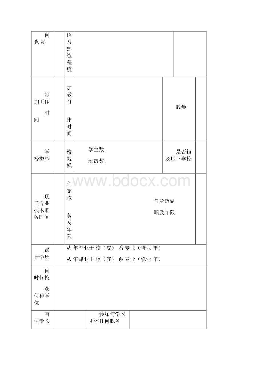 中小学校长职级申报表Word文档下载推荐.docx_第2页