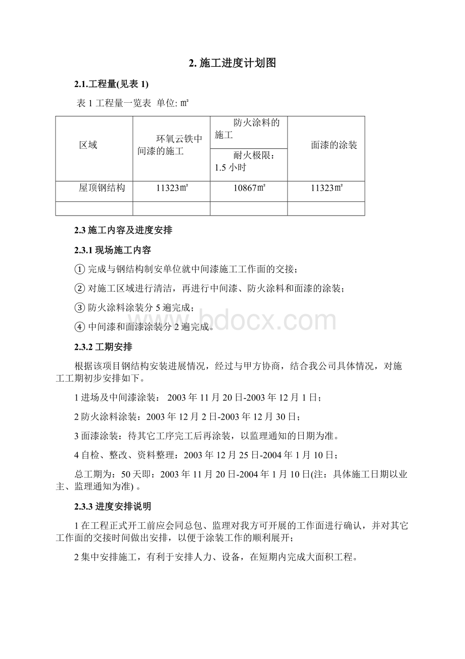 防火涂料施工组织设计.docx_第2页