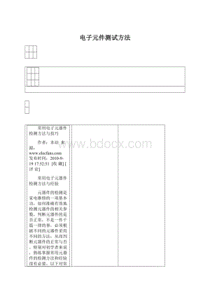 电子元件测试方法Word文件下载.docx