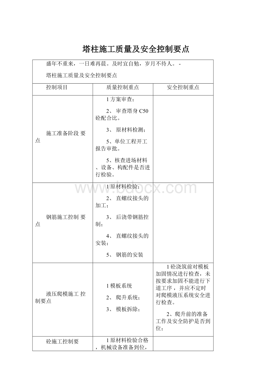 塔柱施工质量及安全控制要点.docx