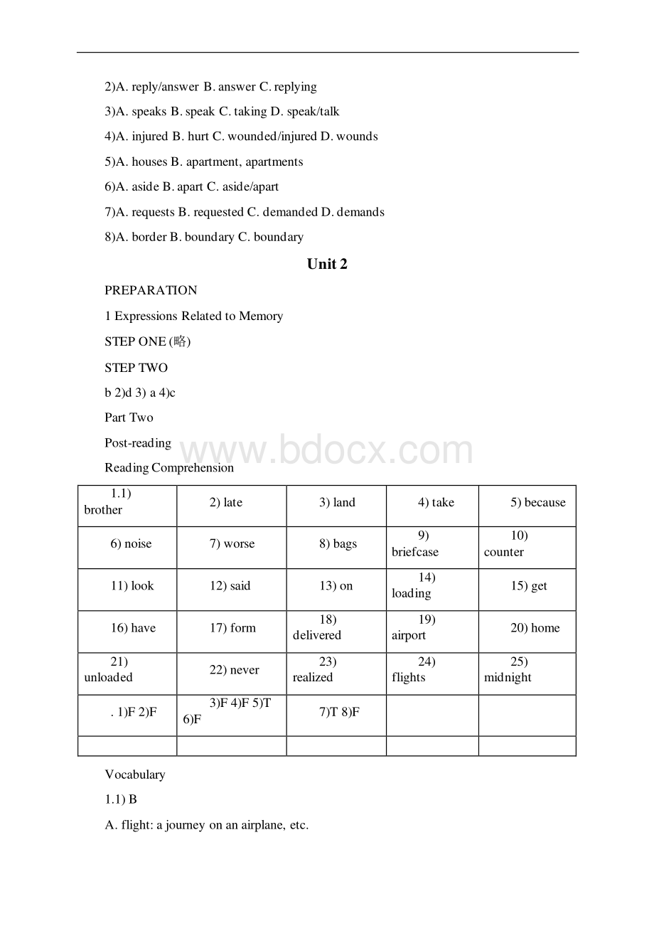 新编大学英语第二版第一册课后答案Word格式文档下载.docx_第3页