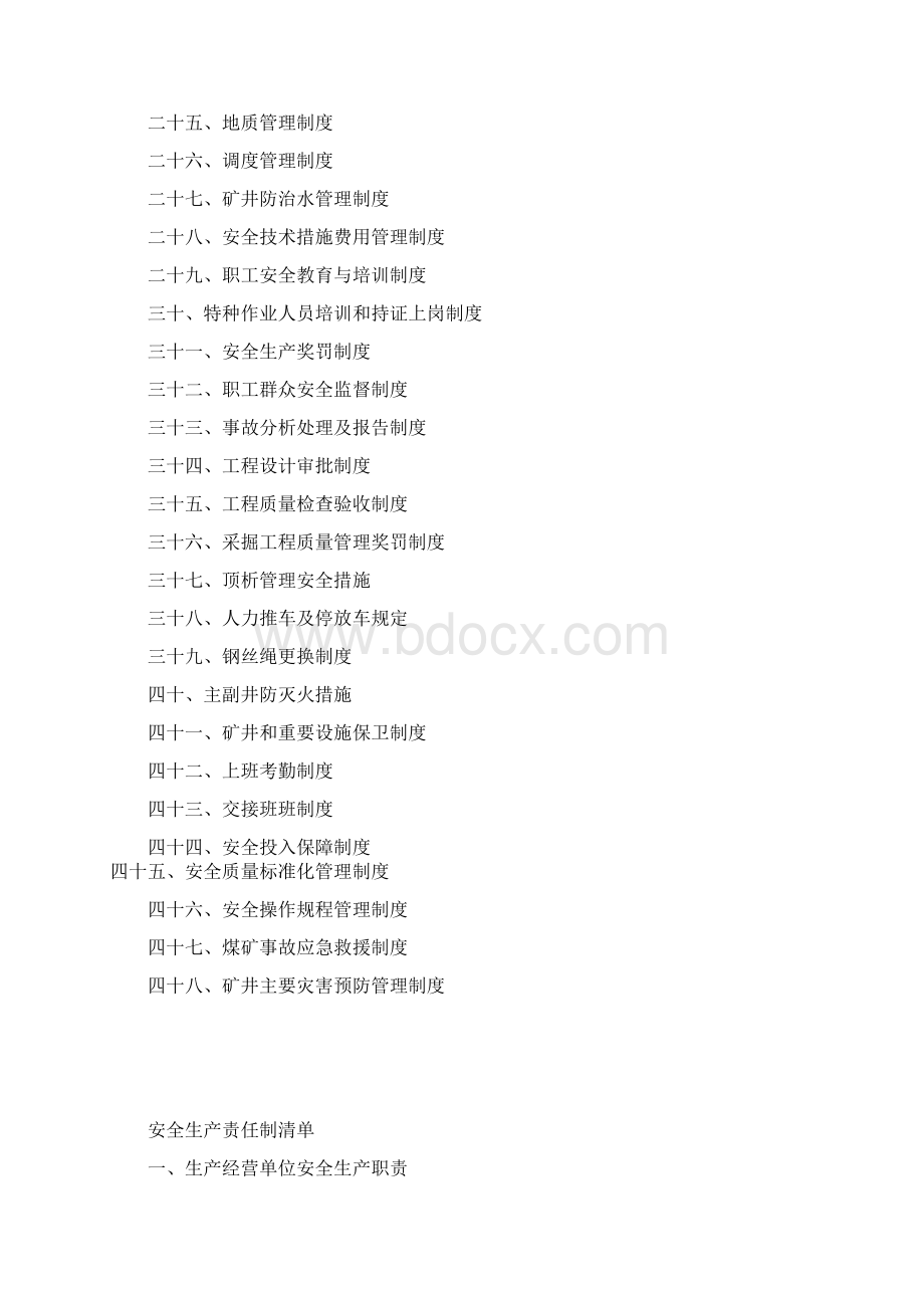 安全生产管理制度清单.docx_第2页