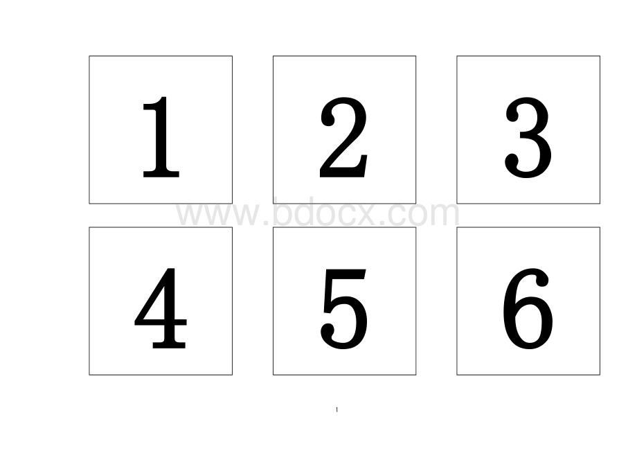 1-100数字卡片(A4打印)Word文件下载.doc