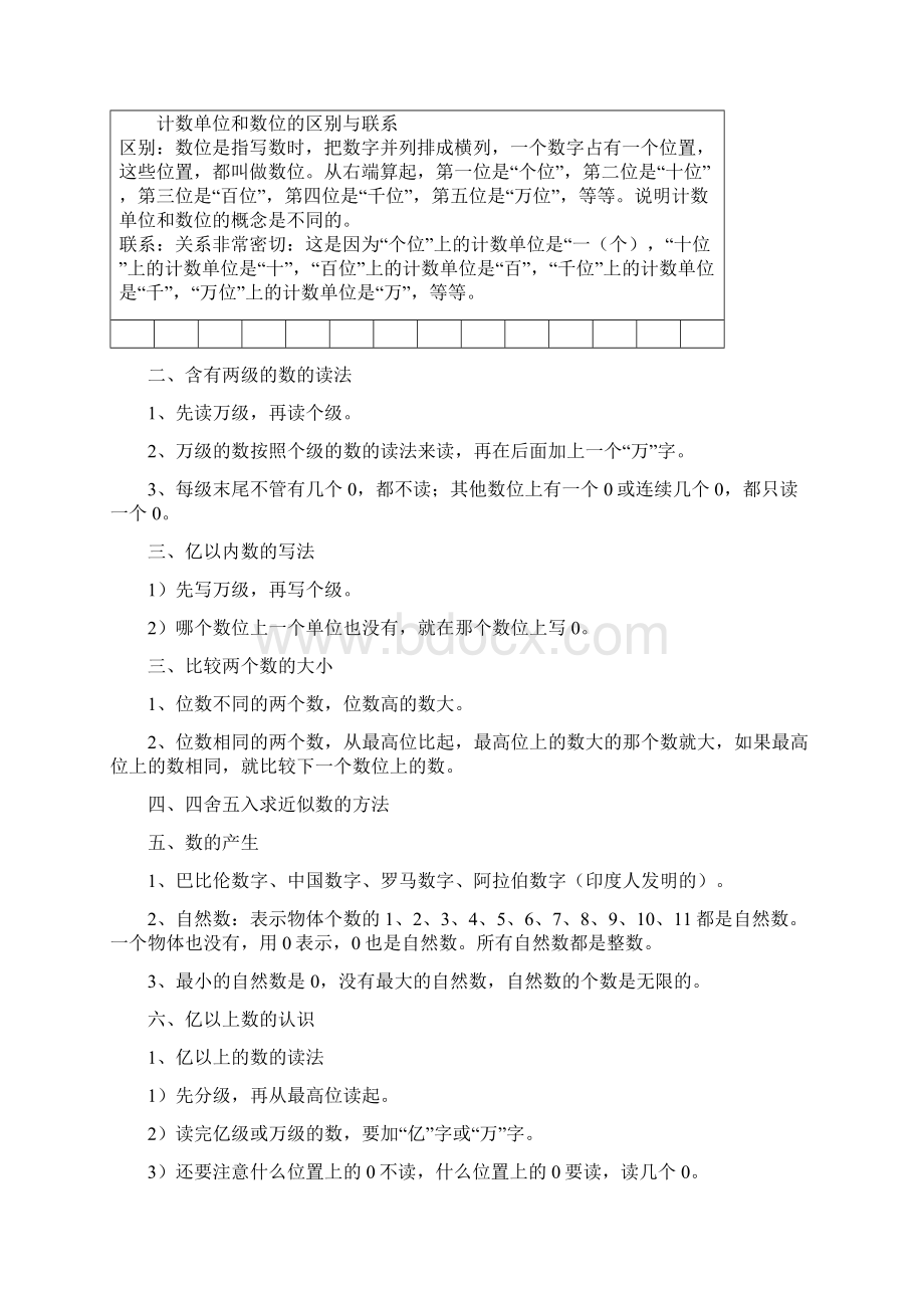 小学四年级数学上学期全册知识点大全.docx_第2页