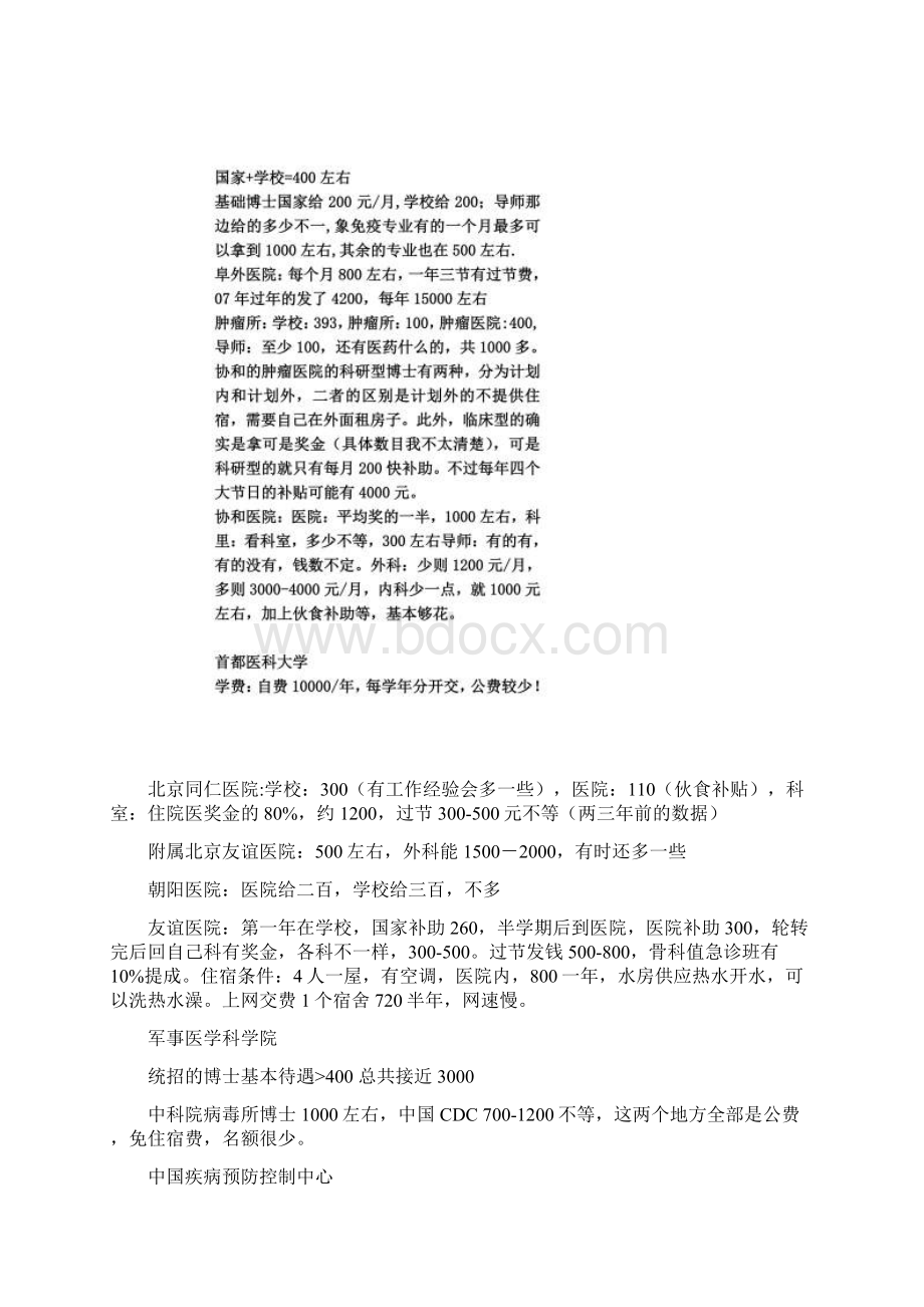 医学博士生在校待遇汇总Word文档格式.docx_第2页