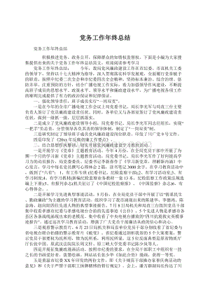 党务工作年终总结文档格式.docx