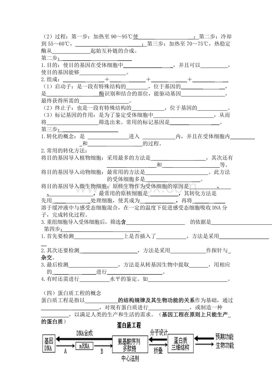 高中生物选修三必考、必背知识点(填空版).doc_第2页