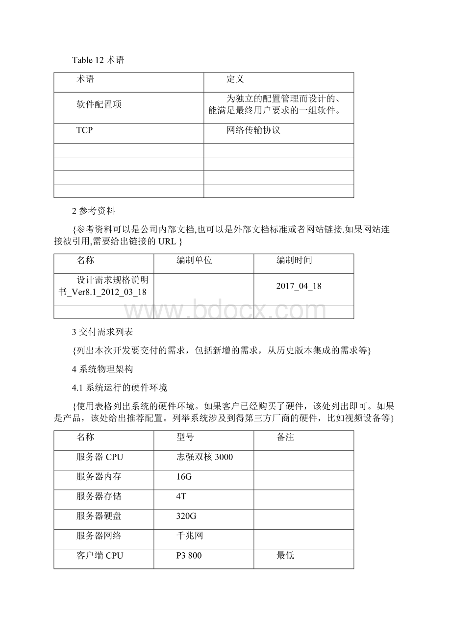 软件项目概要设计说明书模板Word文档格式.docx_第3页