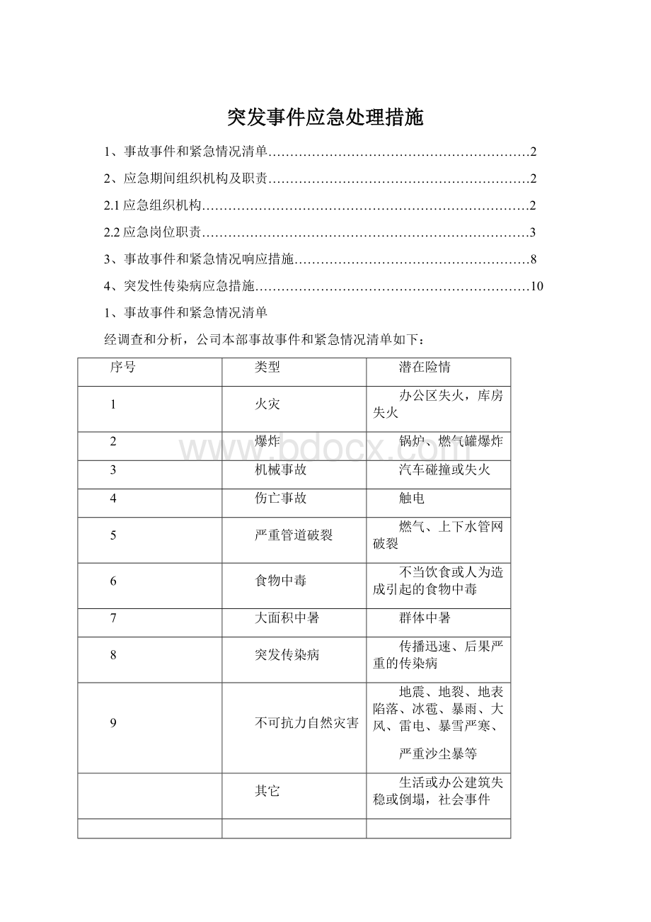 突发事件应急处理措施文档格式.docx