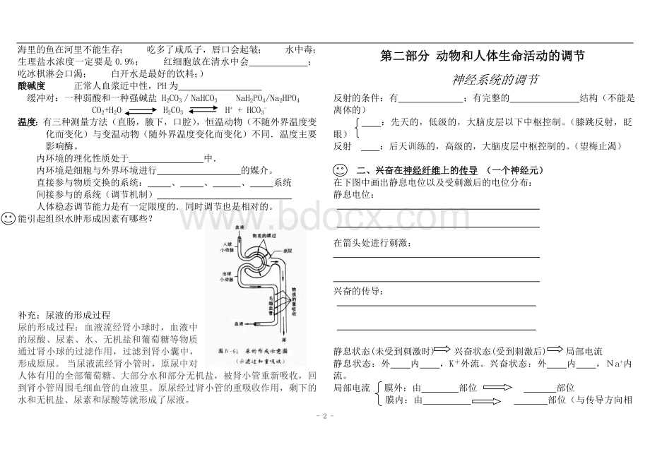 高中生物必修三知识点填空修正完整版.doc_第2页