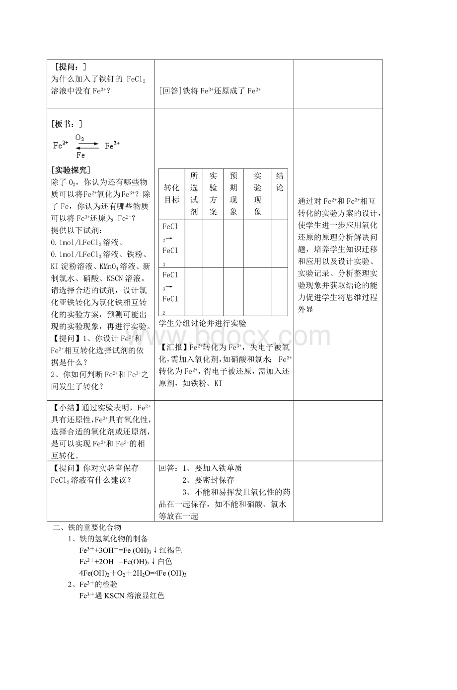 高一化学必修1《铁及其化合物》教学设计Word下载.doc_第3页