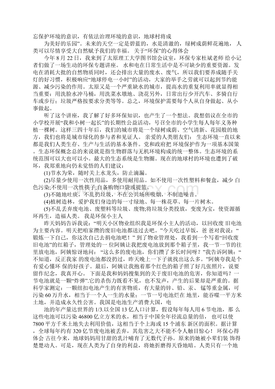 环保工作心得体会Word文档格式.docx_第2页