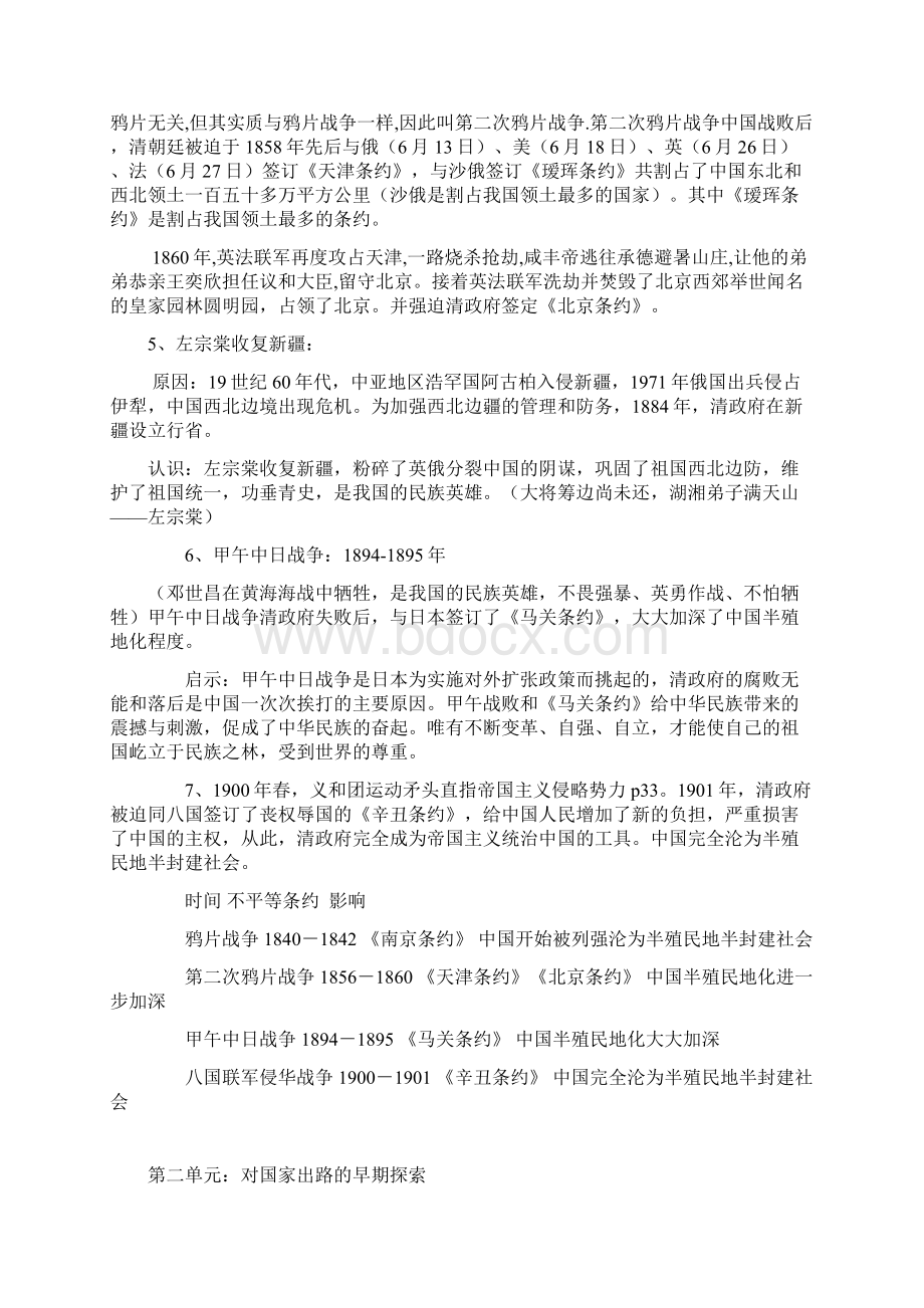 中国近代史纲要复习笔记Word下载.docx_第2页