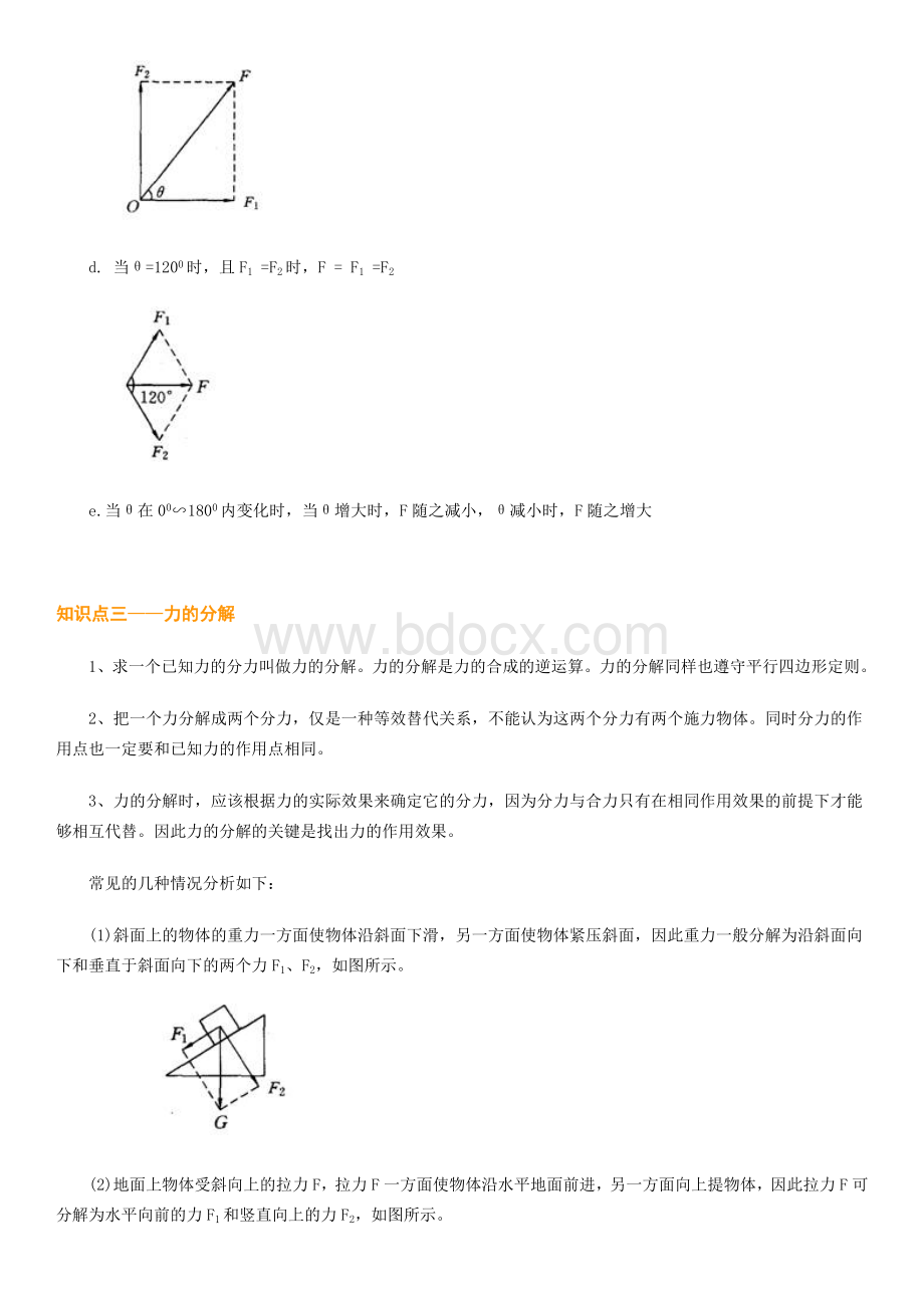 人教版高一物理《力的合成与分解》习题与详解Word格式.doc_第2页