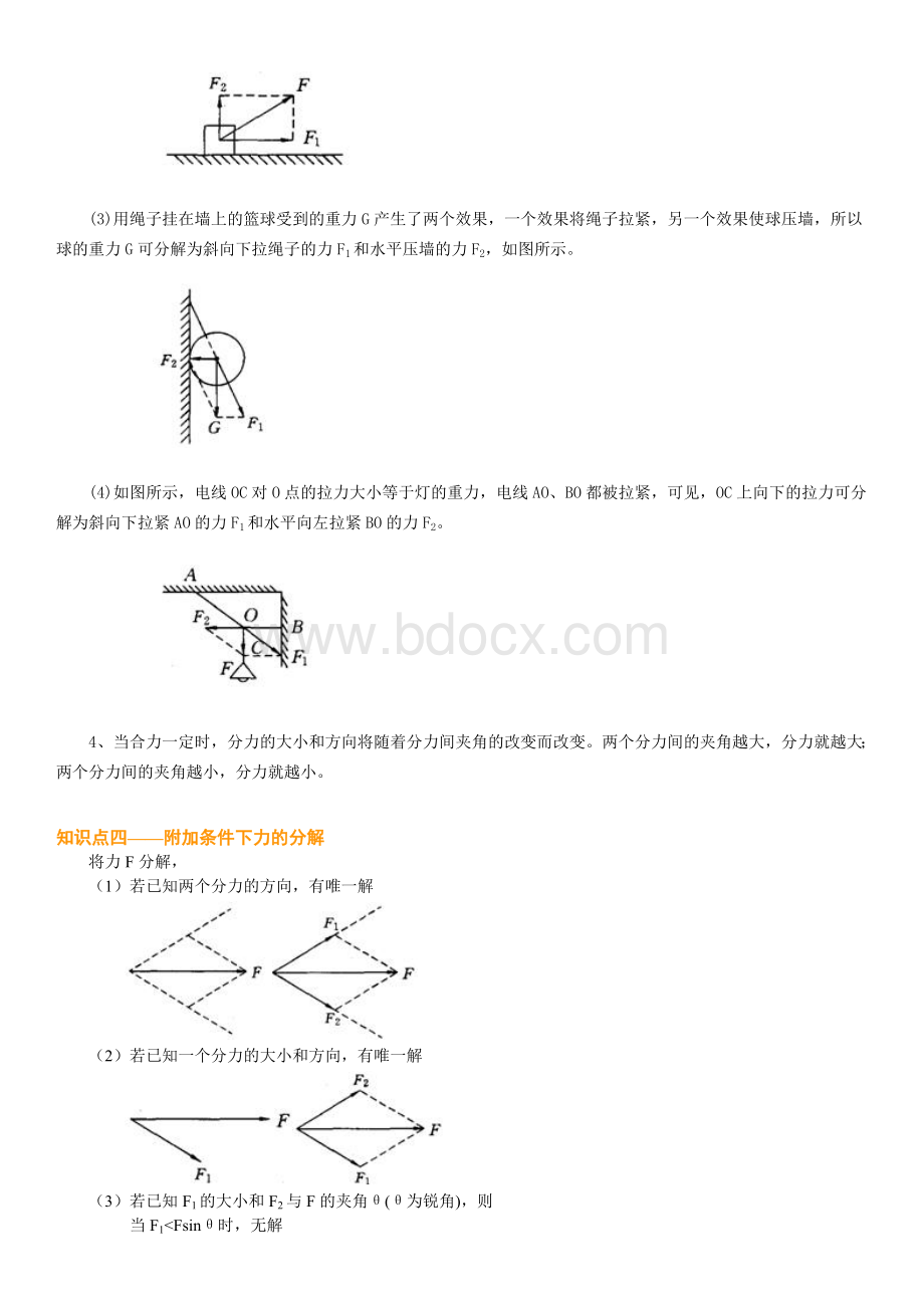 人教版高一物理《力的合成与分解》习题与详解Word格式.doc_第3页