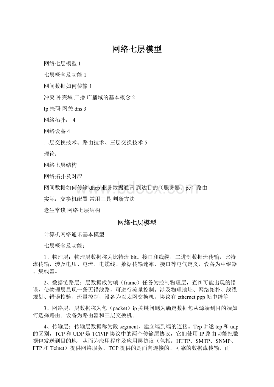 网络七层模型Word文件下载.docx_第1页