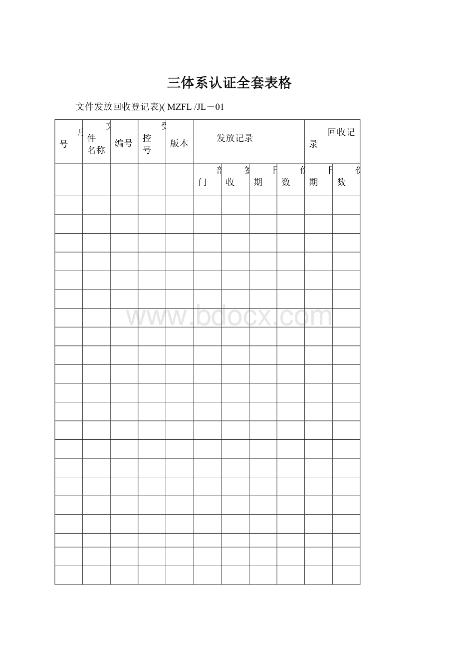 三体系认证全套表格Word文件下载.docx