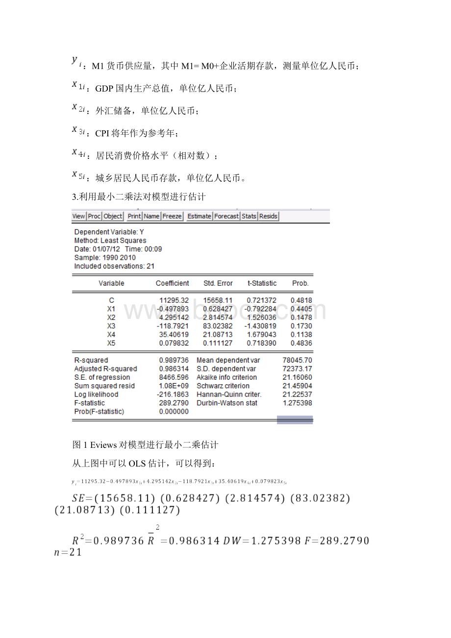 计量经济学论文中国M1快速增长的实证分析.docx_第3页