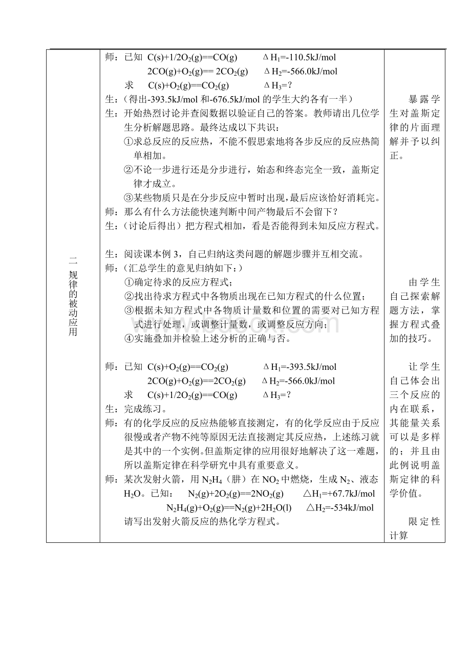 《化学反应热的计算》教学设计.doc_第3页