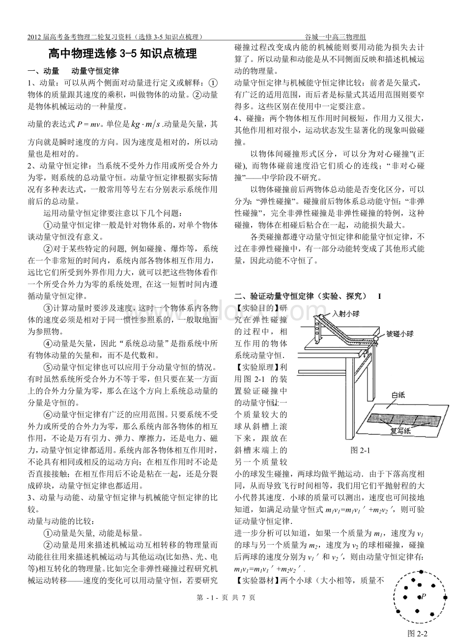 高中物理选修3-5知识点整理.doc