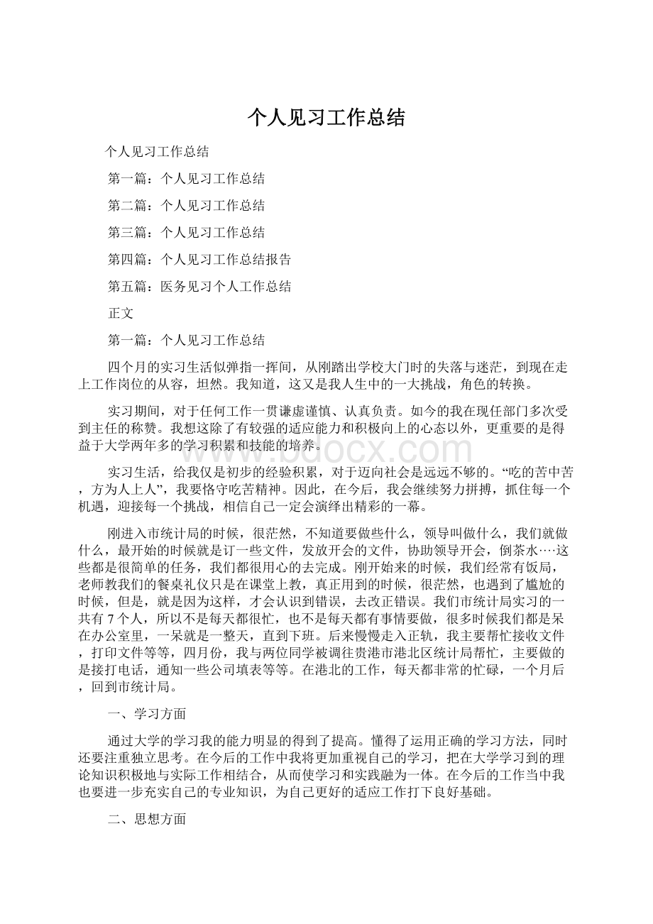 个人见习工作总结.docx