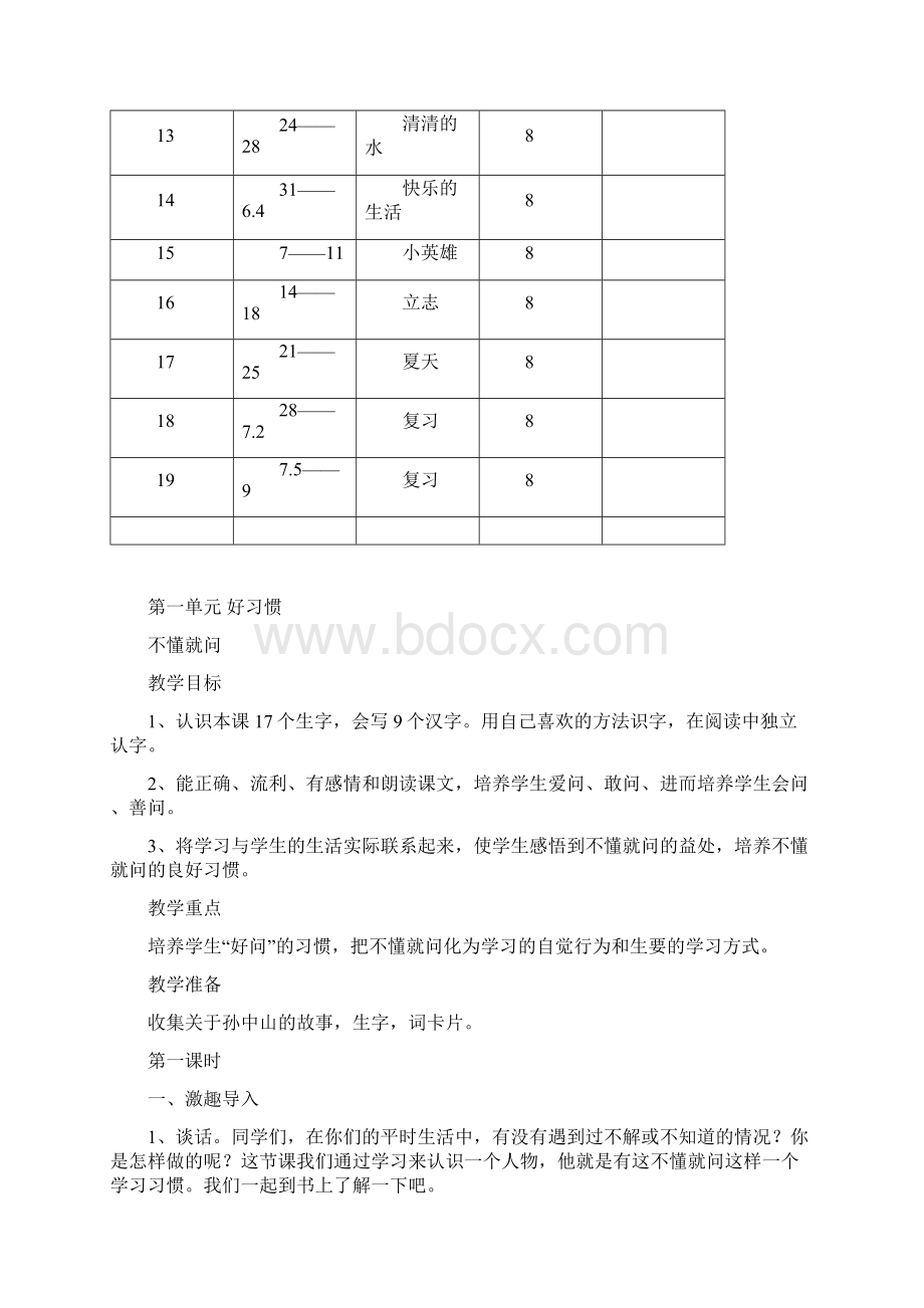 精品人教版小学二年级下册语文全册教案含教学进度表.docx_第2页