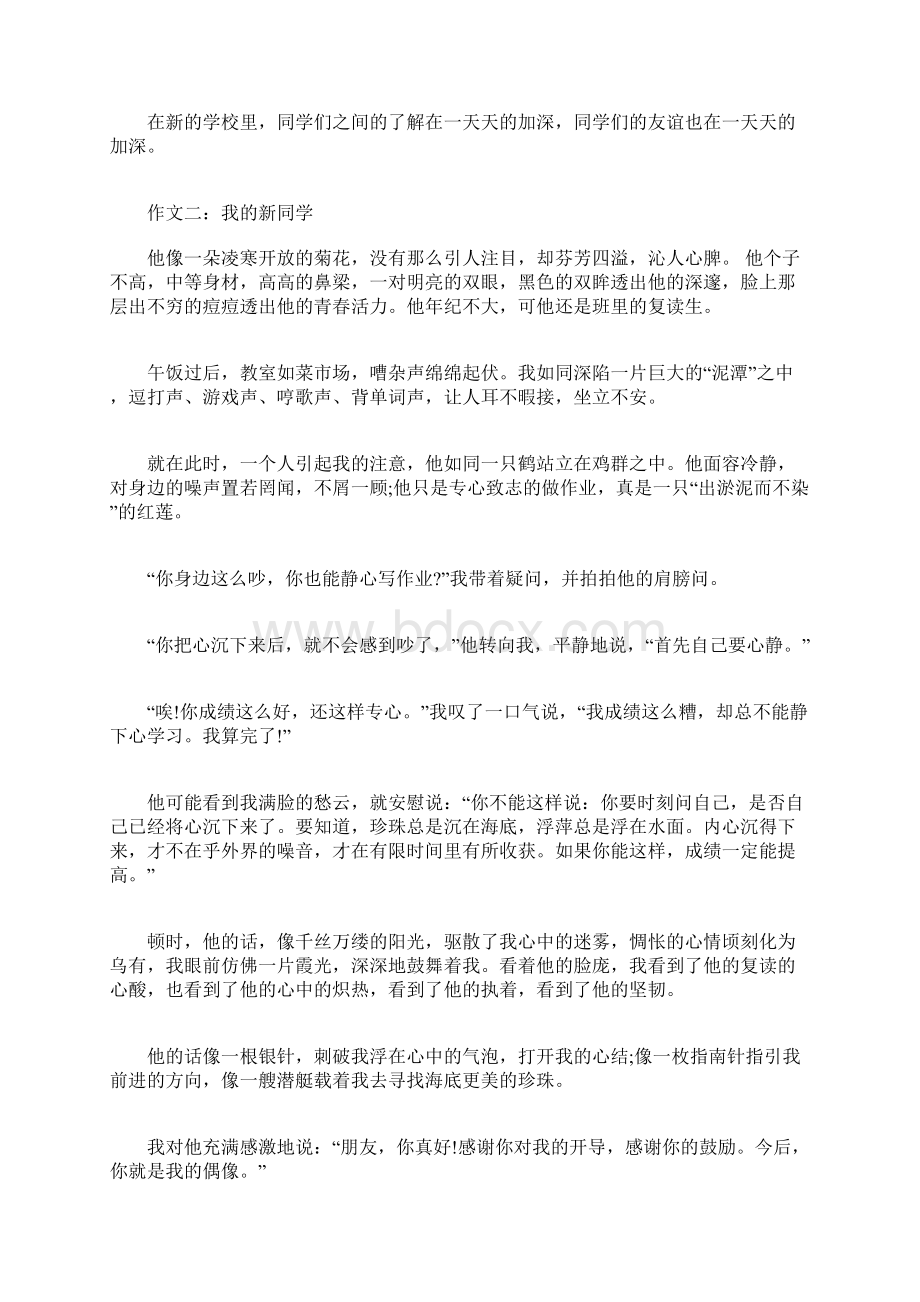 我的初中新同学真好的作文Word格式文档下载.docx_第2页